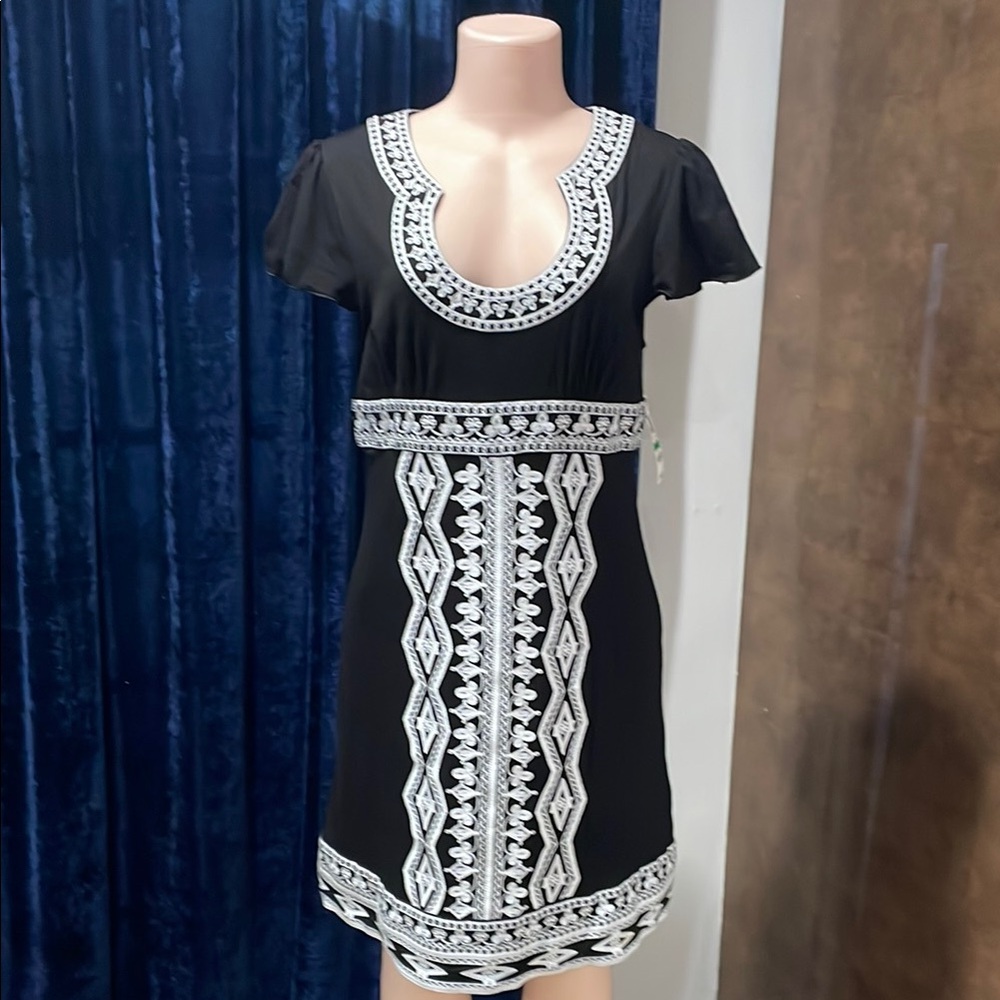 INC International Concepts Black and White Mini Dress